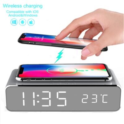 Wireless Charger Digital Alarm Clock